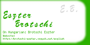 eszter brotschi business card